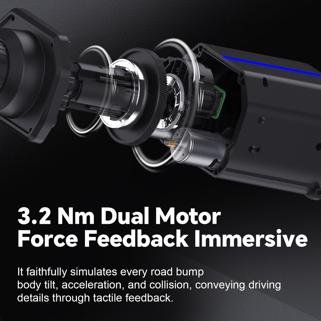 Force Feedback Racing Wheel with Pedals and Shifter