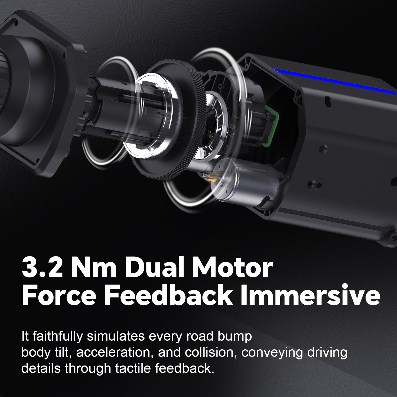 Force Feedback Racing Wheel with Pedals and Shifter