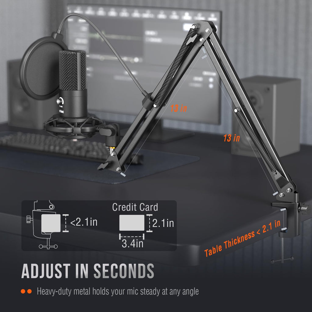 USB Condenser Gaming Microphone for Streaming and Recording