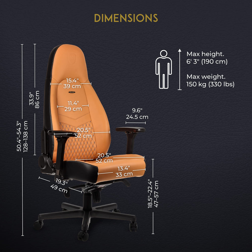 Leather Gaming Chair with Ergonomic Lumbar Support