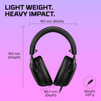 Wired Gaming Headset with 53mm Drivers and DTS Audio