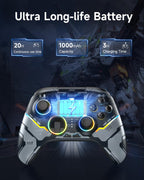 Wireless Gaming Controller with Hall Sticks and RGB
