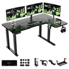 Standing Gaming Desk with Adjustable Height Frame