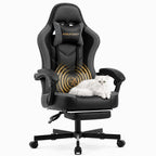 Ergonomic Gaming Chair with Footrest and Lumbar Support
