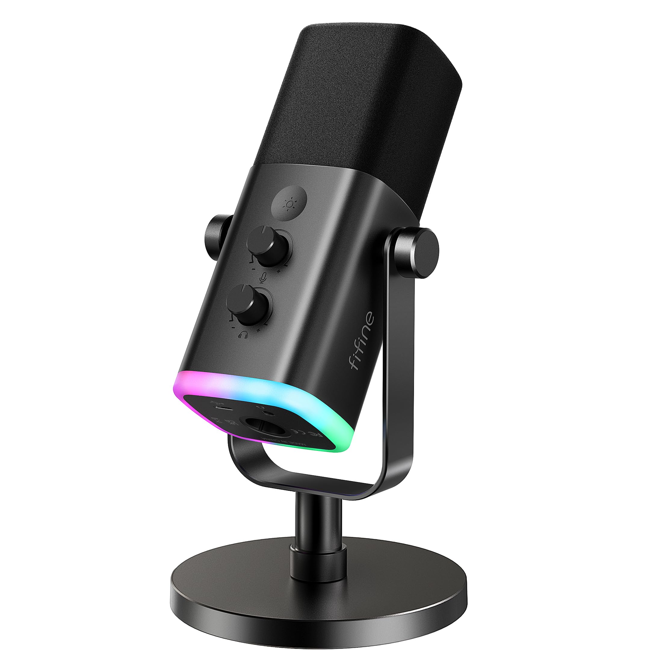 USB XLR Gaming Microphone with RGB and Mute Control