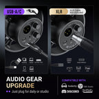 USB XLR Gaming Microphone with Boom Arm and Mute