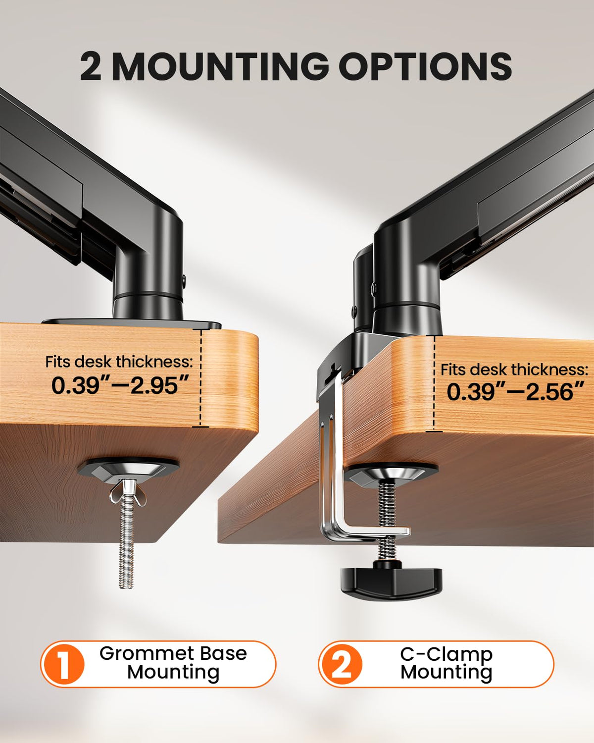 Monitor Arm with Fully Adjustable Full Motion Mount