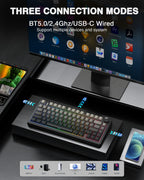 Wireless Gaming Keyboard with RGB and Hot Swap Switches