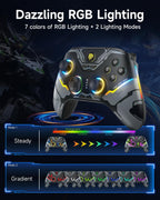 Wireless Gaming Controller with Hall Sticks and RGB
