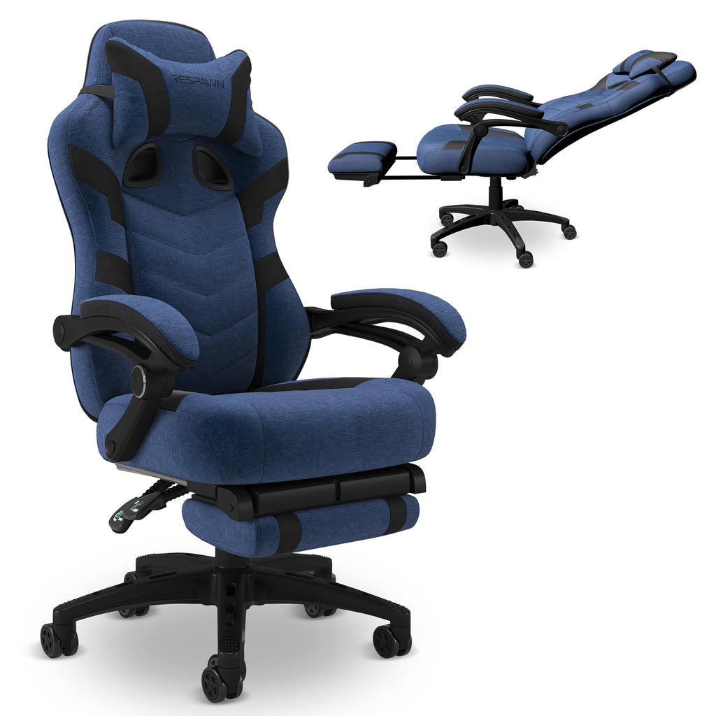 Ergonomic Gaming Chair with Footrest and Recline