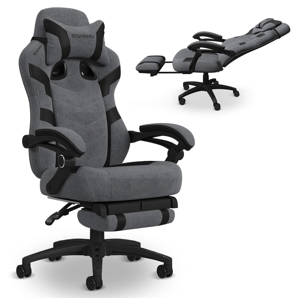 Ergonomic Gaming Chair with Footrest and Recline