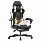 Ergonomic Gaming Chair with Footrest and Lumbar Support