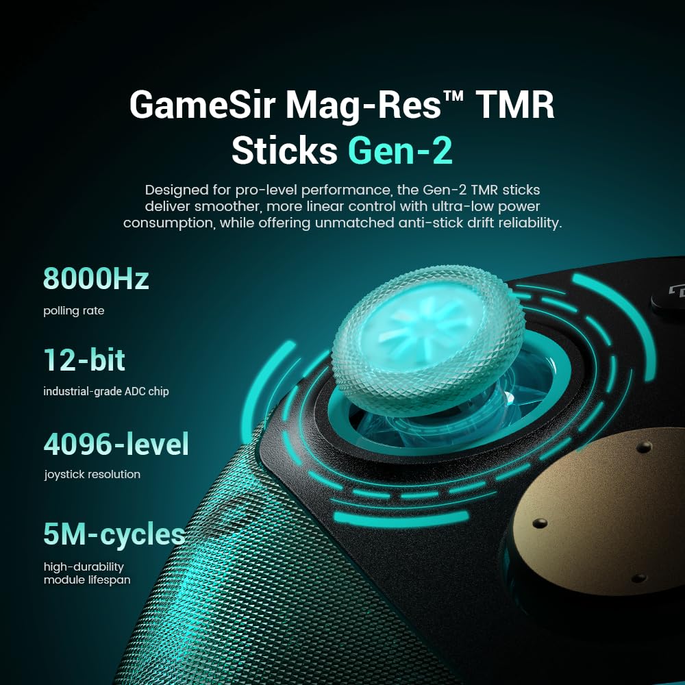 Wireless Gaming Controller with 8K Polling for PC