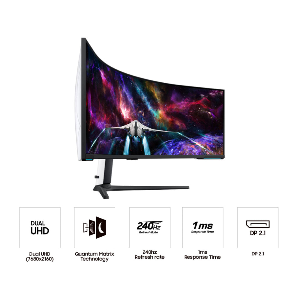 57 Inch Curved Gaming Monitor with Dual 4K Display
