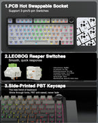 Wireless Gaming Keyboard with RGB and Hot Swap Switches
