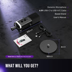 USB XLR Gaming Microphone with RGB and Mute Control