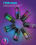 USB Gaming Microphone with Boom Arm and RGB Lighting
