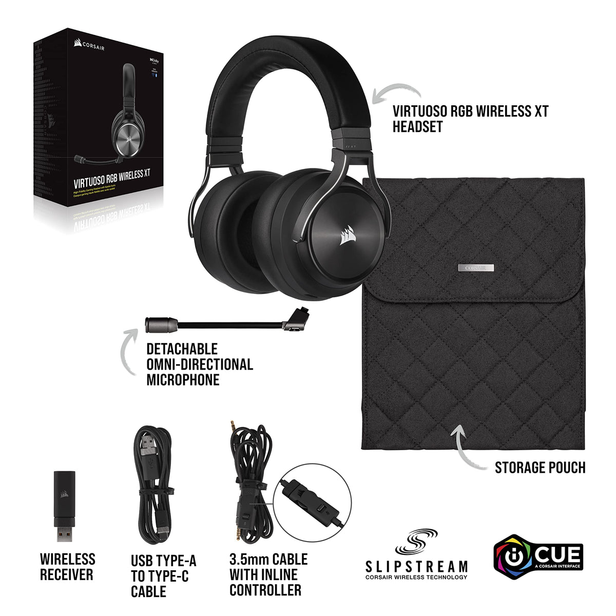Wireless Gaming Headset with Bluetooth and RGB Audio