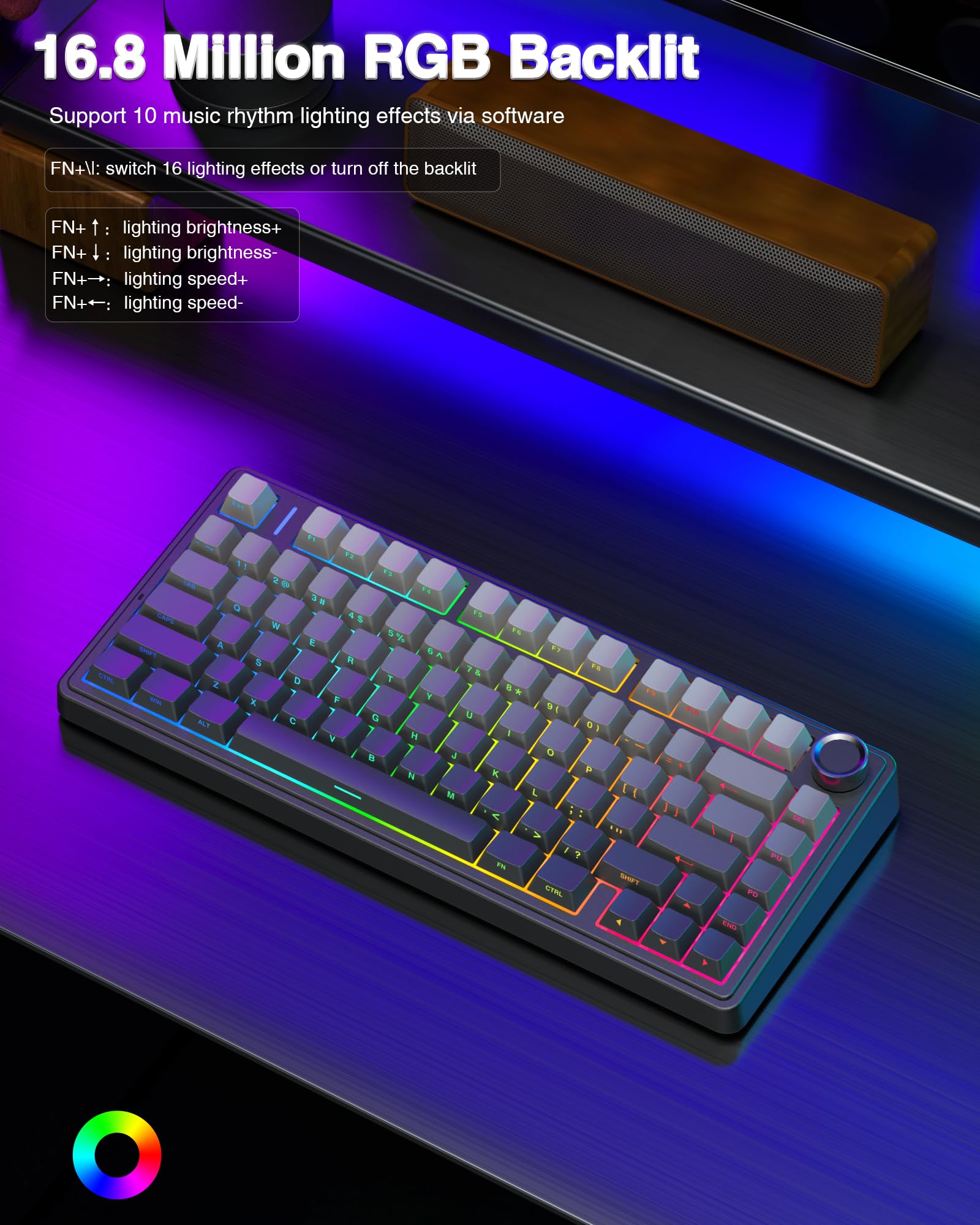 Wireless Gaming Keyboard with RGB and Hot Swap Switches