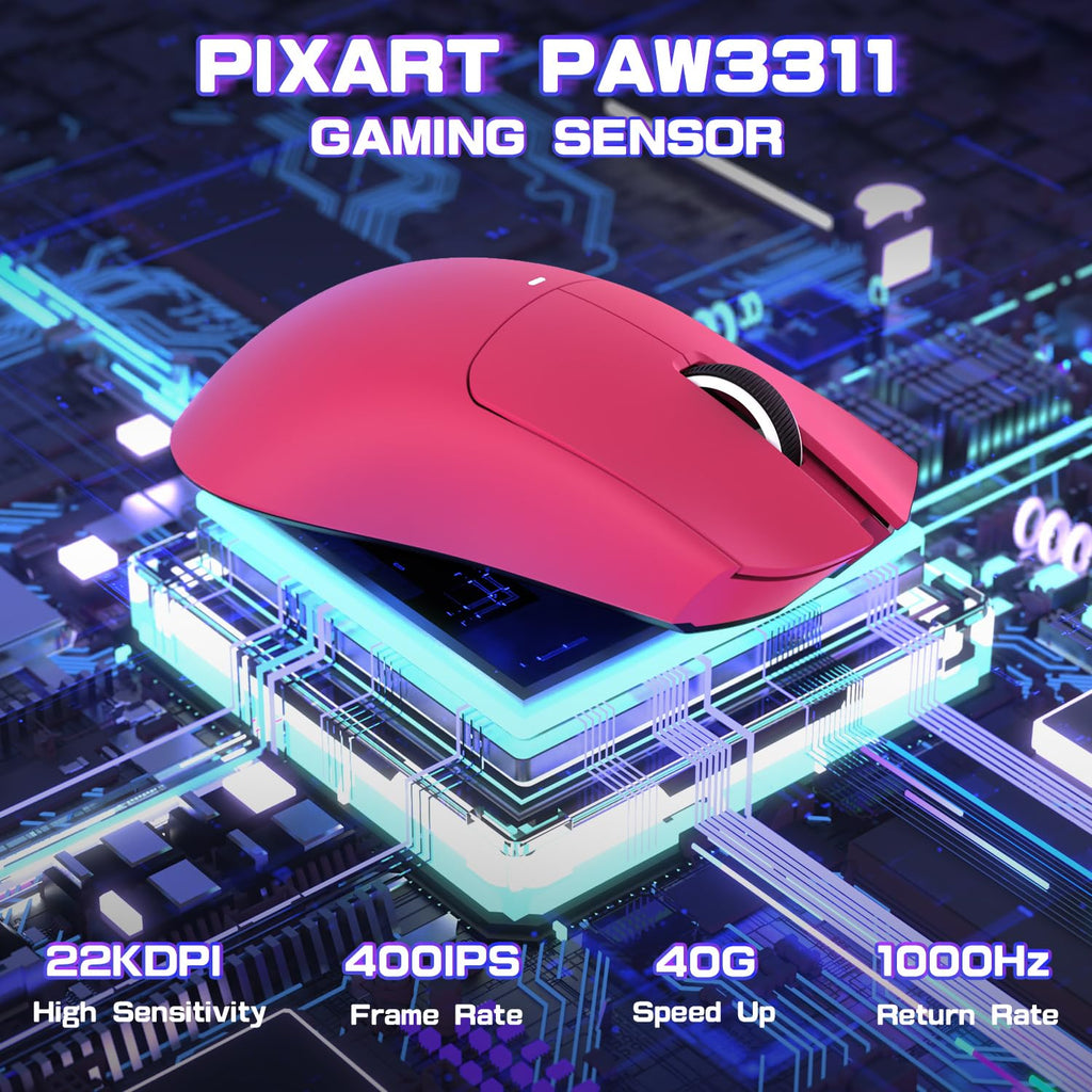 Wireless Gaming Mouse with Lightweight Esports Design