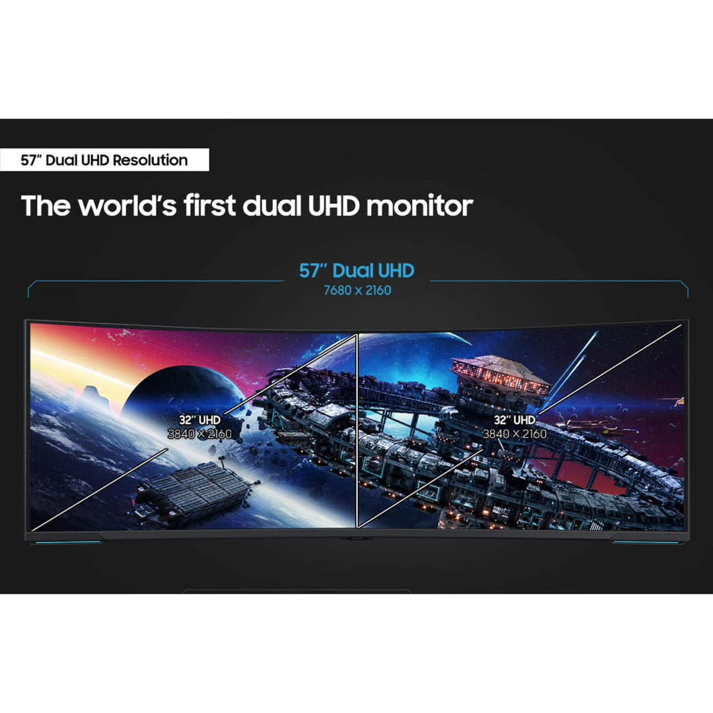 57 Inch Curved Gaming Monitor with Dual 4K Display