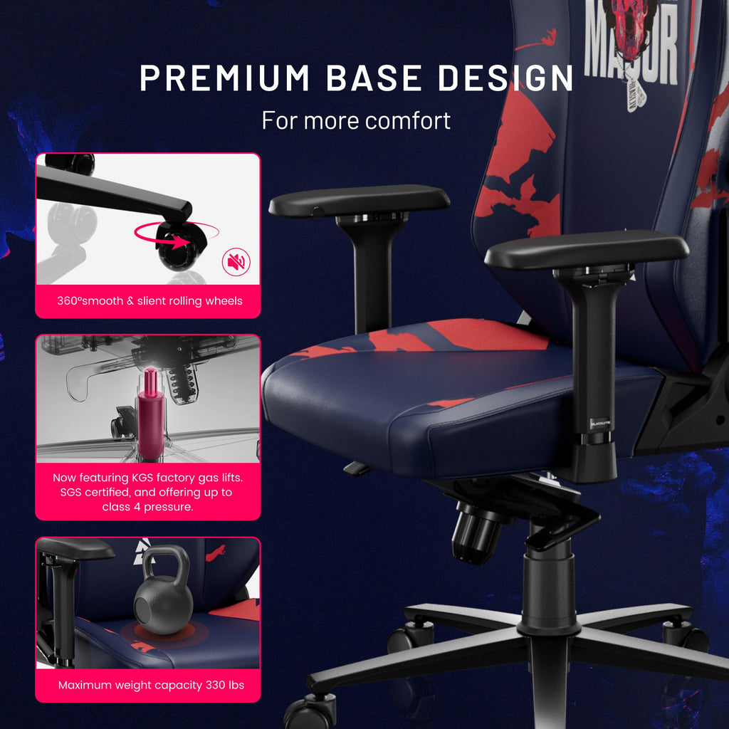 Gaming Chair with Magnetic Pillow and Lumbar Support