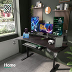 Gaming Desk Height Adjustable with Keyboard Tray