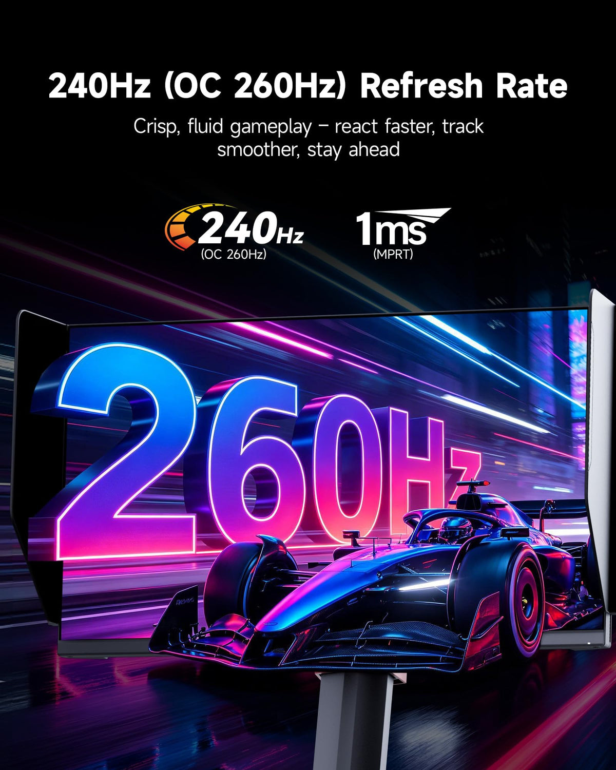 Gaming Monitor with High Refresh Rate Display