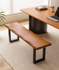 Solid Wood Gaming Desk with Modern Minimalist Design