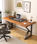 Solid Wood Gaming Desk with Modern Minimalist Design