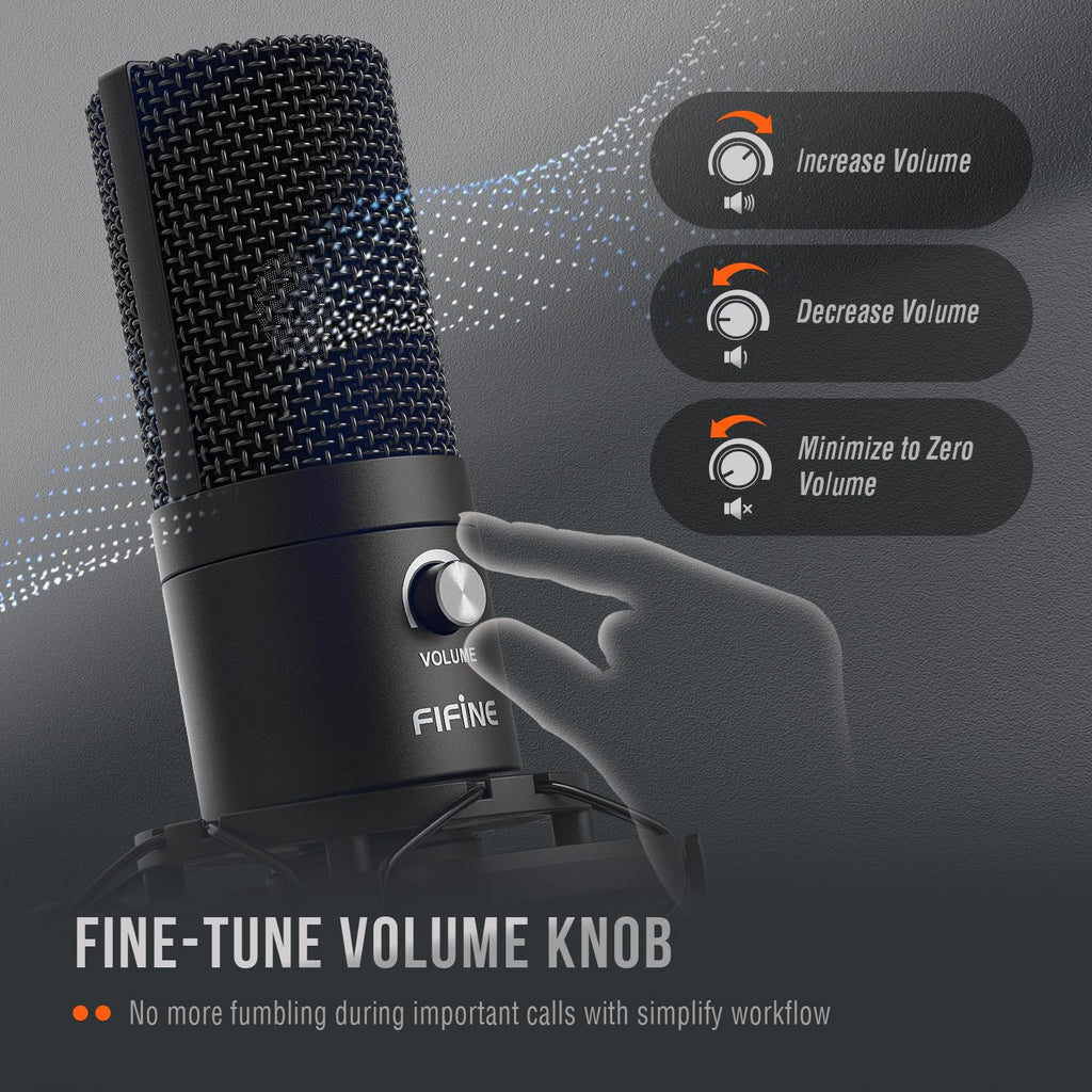 USB Condenser Gaming Microphone for Streaming and Recording