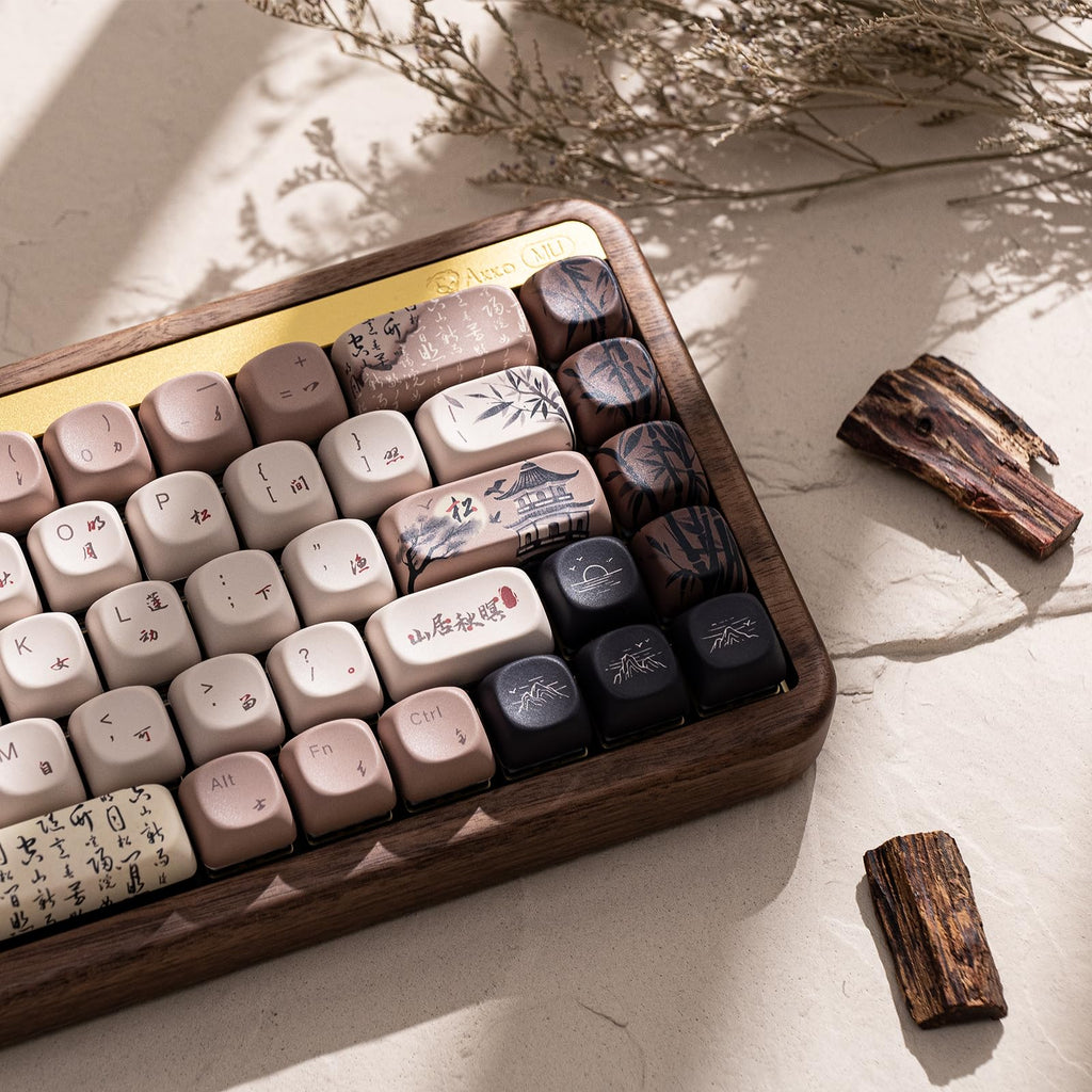 Wireless Mechanical Gaming Keyboard with Wood Frame