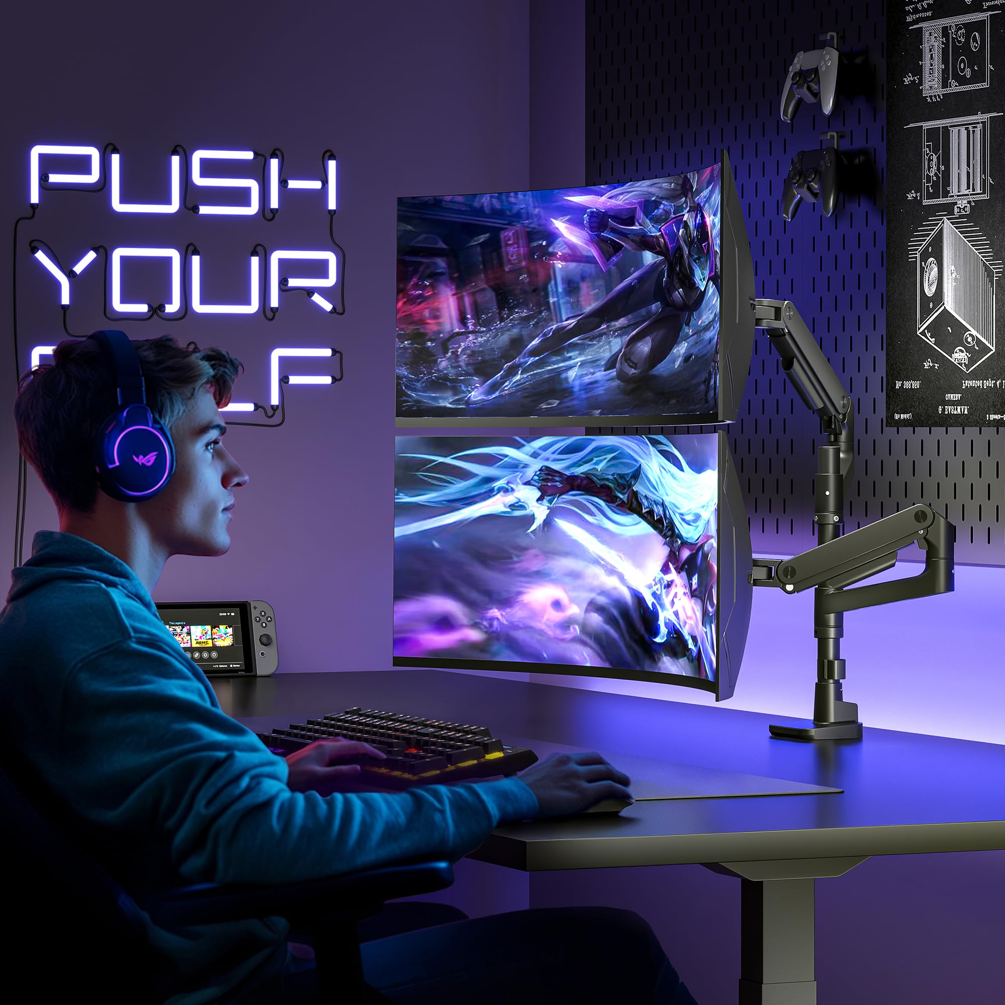 Monitor Arm Vertical Mount for 17 to 49 Inch Screens