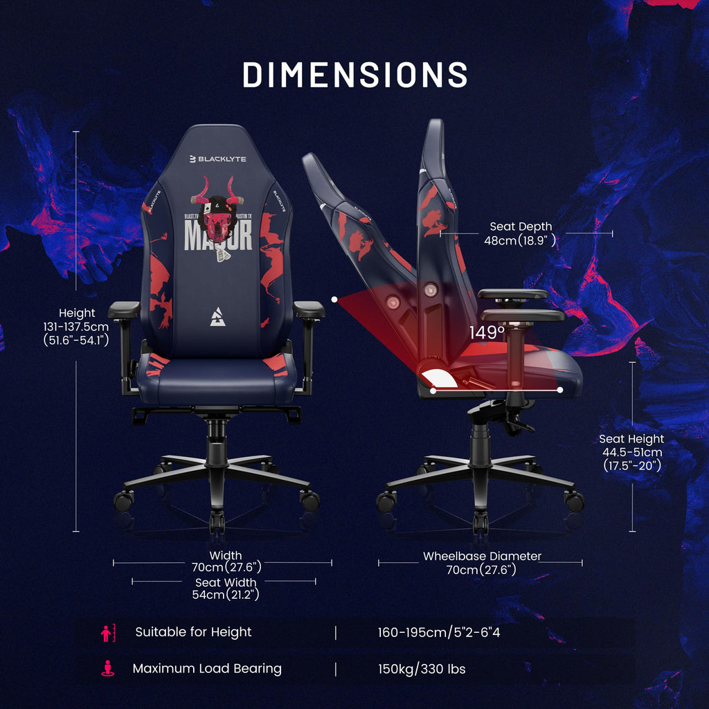 Gaming Chair with Magnetic Pillow and Lumbar Support