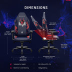 Gaming Chair with Magnetic Pillow and Lumbar Support