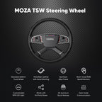 MOZA TSW Truck Wheel 400mm Round Sim Racing Steering Wheel with Aerospace-grade Aluminum Alloy Frame