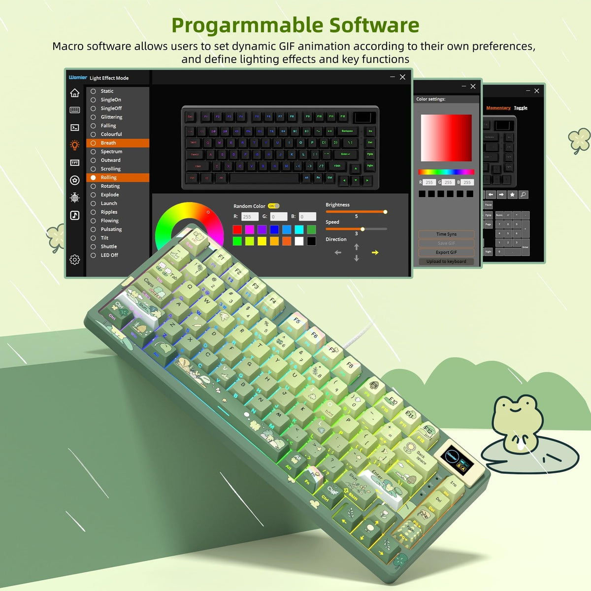 75% Gaming Keyboard with Color Display and Hot Swap