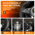 Gaming Racing Wheel with Pedals for PC and Console