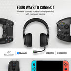 Wireless Gaming Headset with Bluetooth and RGB Audio