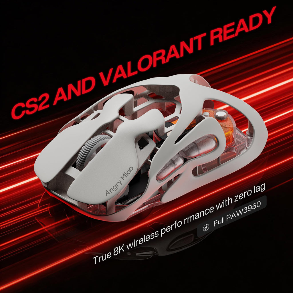 Wireless Gaming Mouse with 30K DPI and 8K Polling