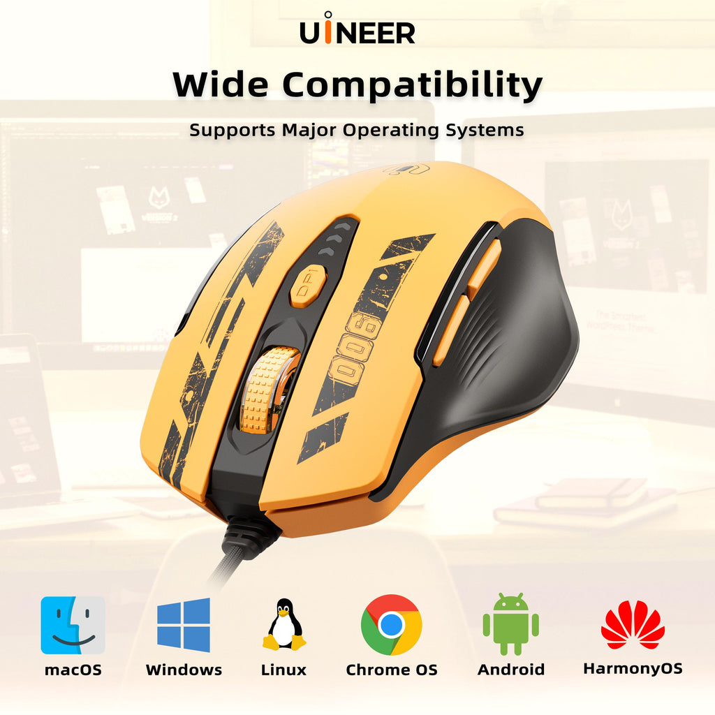 Wired Gaming Mouse with 6 Programmable Buttons