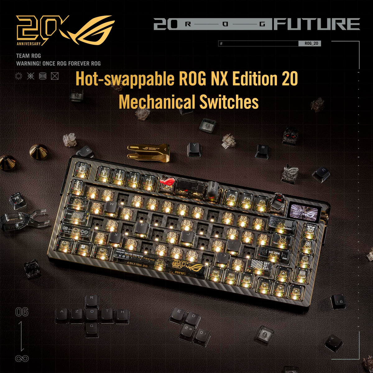 Wireless 75% Gaming Keyboard with OLED Display